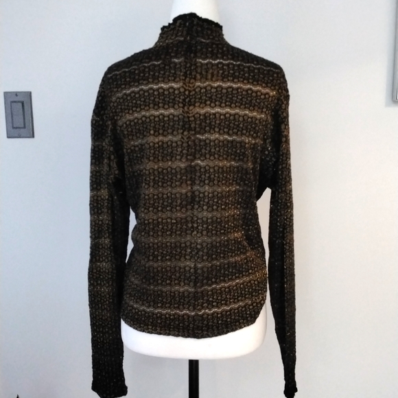 DONNA ladies sparkly black/bronze top, XL - Picture 4 of 11